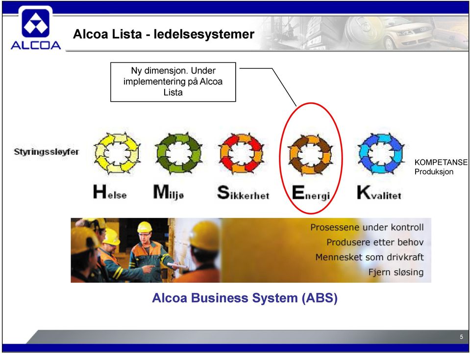 Under implementering på Alcoa