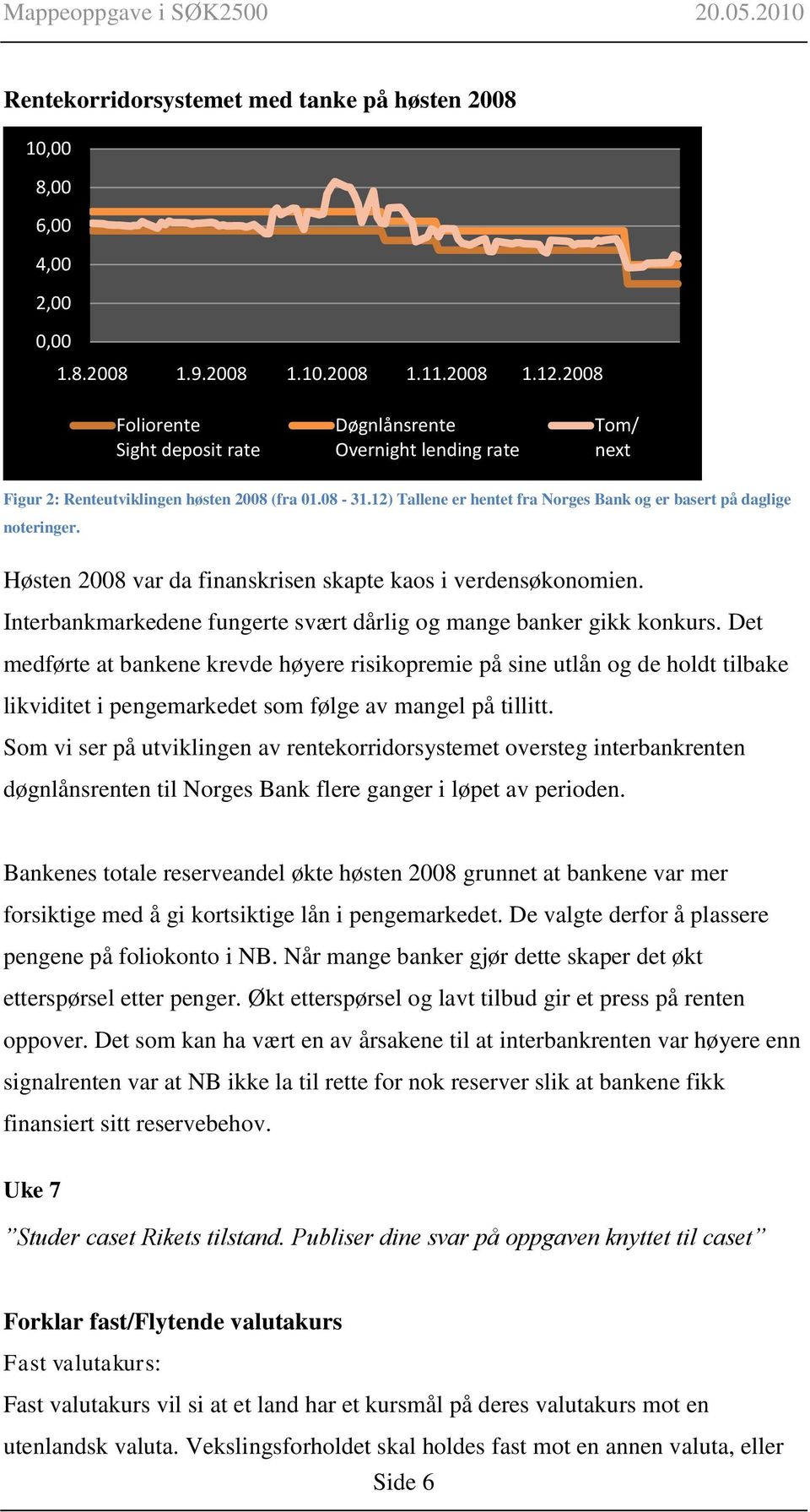 12) Tallene er hentet fra Norges Bank og er basert på daglige noteringer. Høsten 2008 var da finanskrisen skapte kaos i verdensøkonomien.