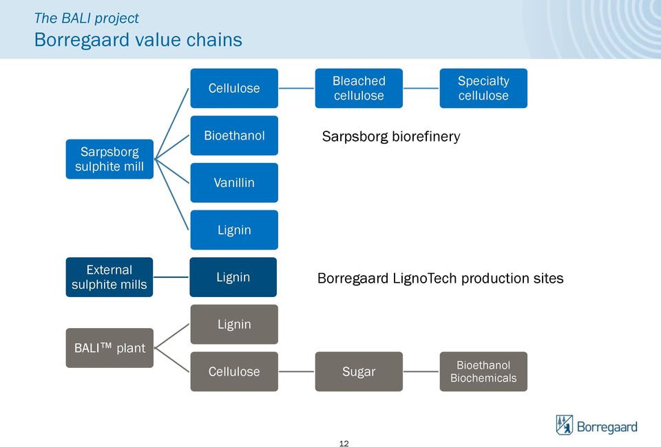 Sarpsborg biorefinery Lignin External sulphite mills Lignin Borregaard