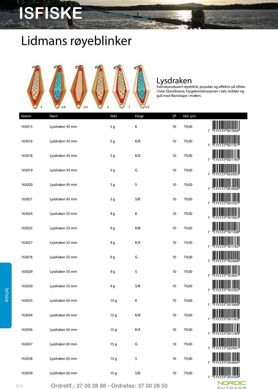 pris 163015 Lysdraken 45 mm 5 g K 10 79,00 É xdlfpdpy001006z 163016 Lysdraken 45 mm 5 g K/B 10 79,00 É xdlfpdpy001501z 163018 Lysdraken 45 mm 5 g K/X 10 79,00 É xdlfpdpy001785z 163019 Lysdraken 45 mm