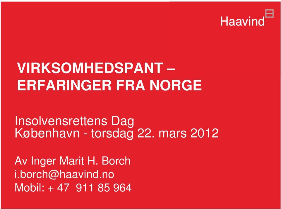 torsdag 22. mars 2012 Av Inger Marit H.