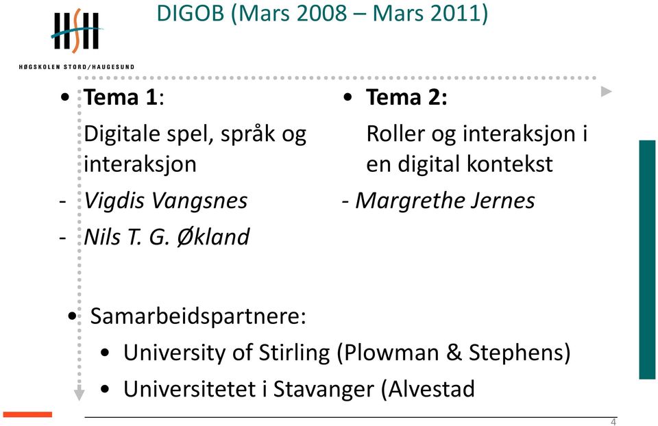 Økland Tema 2: Roller og interaksjon i en digital kontekst - Margrethe
