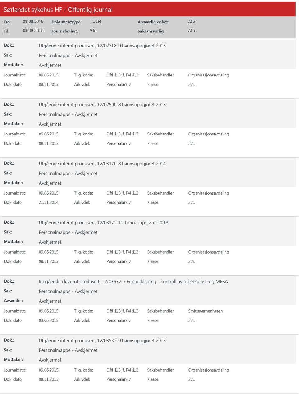 2013 Arkivdel: Personalarkiv tgående internt produsert, 12/03170-8 Lønnsoppgjøret 2014 Personalmappe - Dok. dato: 21.11.