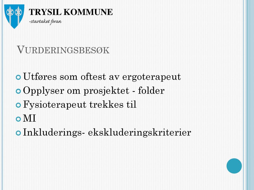 prosjektet - folder Fysioterapeut