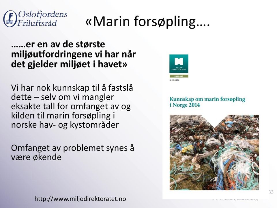 omfanget av og kilden til marin forsøpling i norske hav- og kystområder