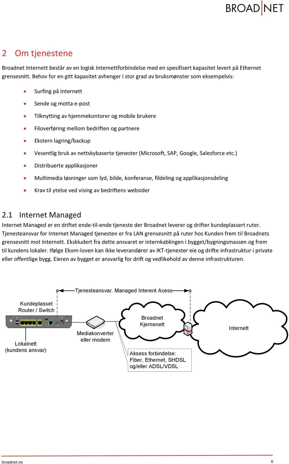 bedriften og partnere Ekstern lagring/backup Vesentlig bruk av nettskybaserte tjenester (Microsoft, SAP, Google, Salesforce etc.