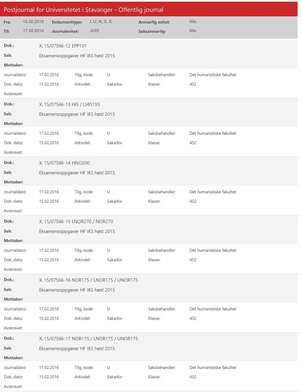 Eksamensoppgaver HF IKS høst 2015 X, 15/07566-15 LNOR270 / NOR270 Eksamensoppgaver HF IKS høst 2015 X, 15/07566-16