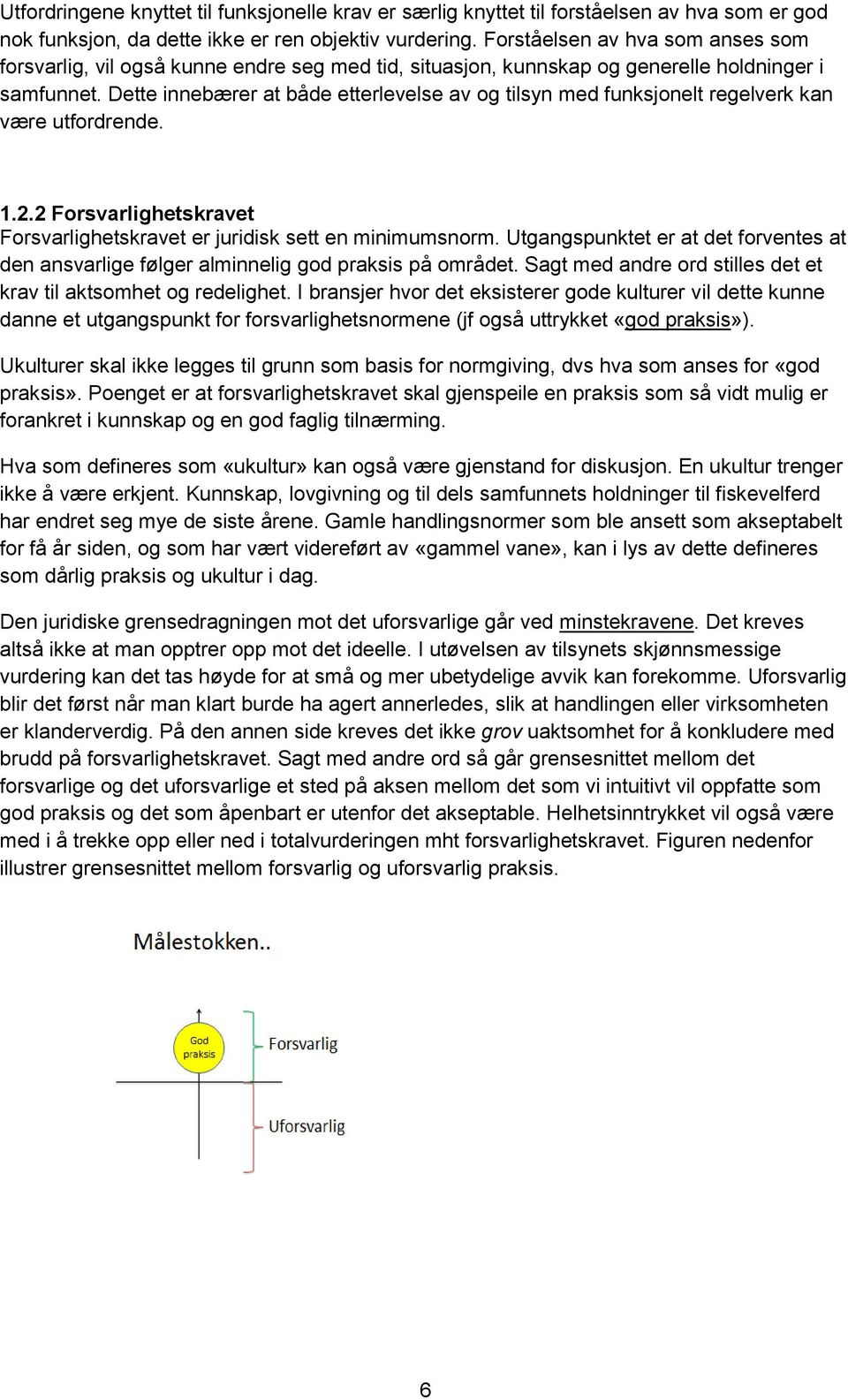 Dette innebærer at både etterlevelse av og tilsyn med funksjonelt regelverk kan være utfordrende. 1.2.2 Forsvarlighetskravet Forsvarlighetskravet er juridisk sett en minimumsnorm.