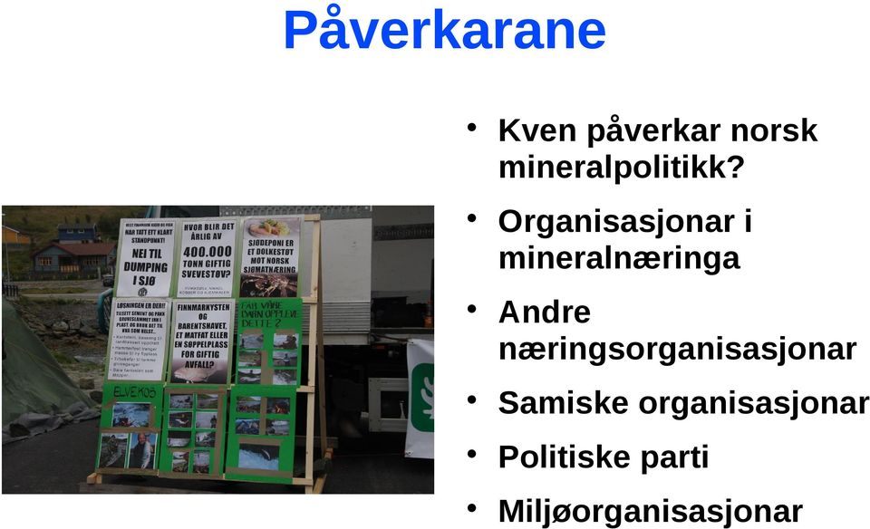 Organisasjonar i mineralnæringa Andre