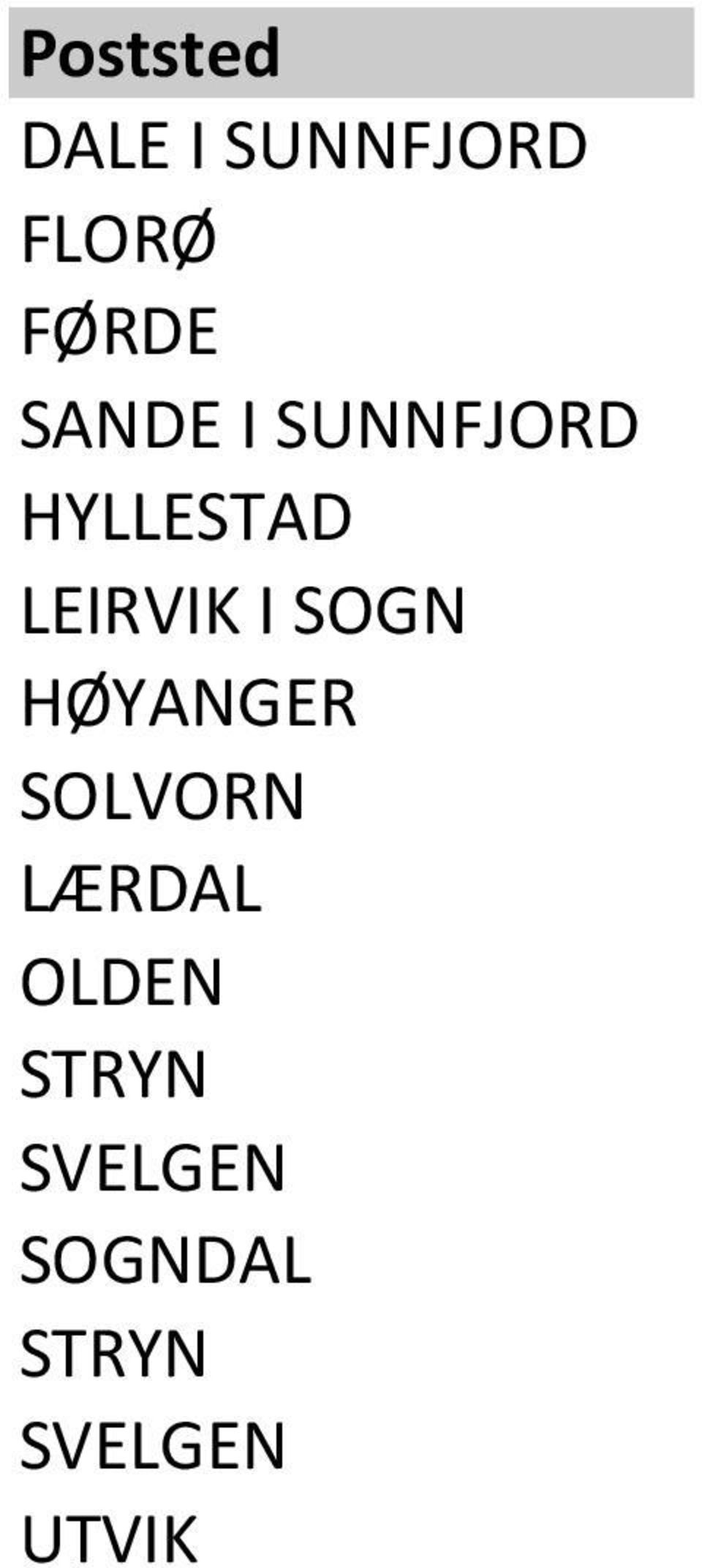 HYLLESTAD LEIRVIK I SOGN