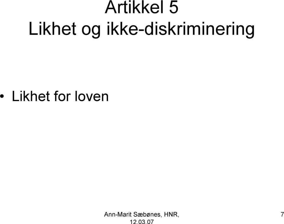 Likhet for loven