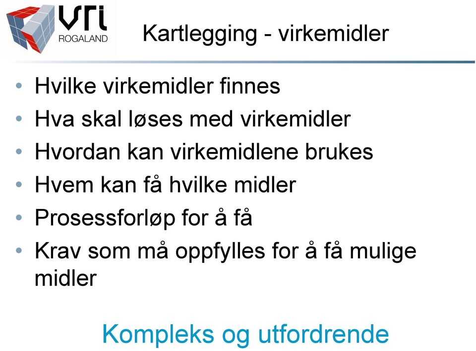 brukes Hvem kan få hvilke midler Prosessforløp for å få