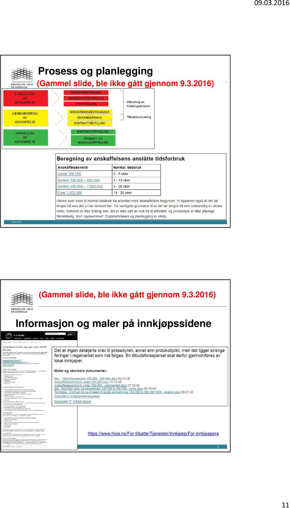 3.2016) Informasjon og maler på innkjøpssidene https://www.