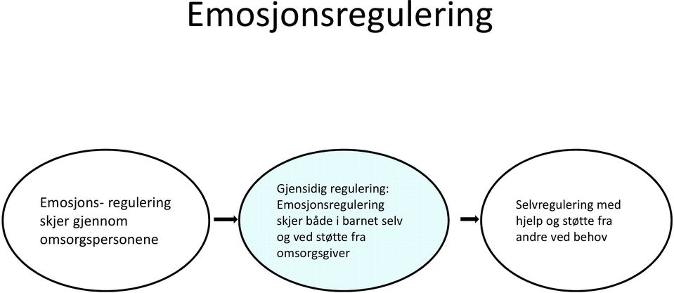 Emosjonsregulering skjer både i barnet selv og ved