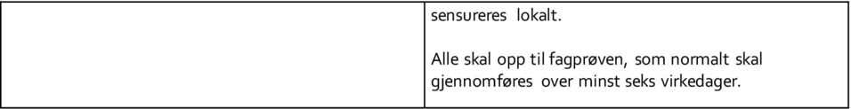 fagprøven, som normalt