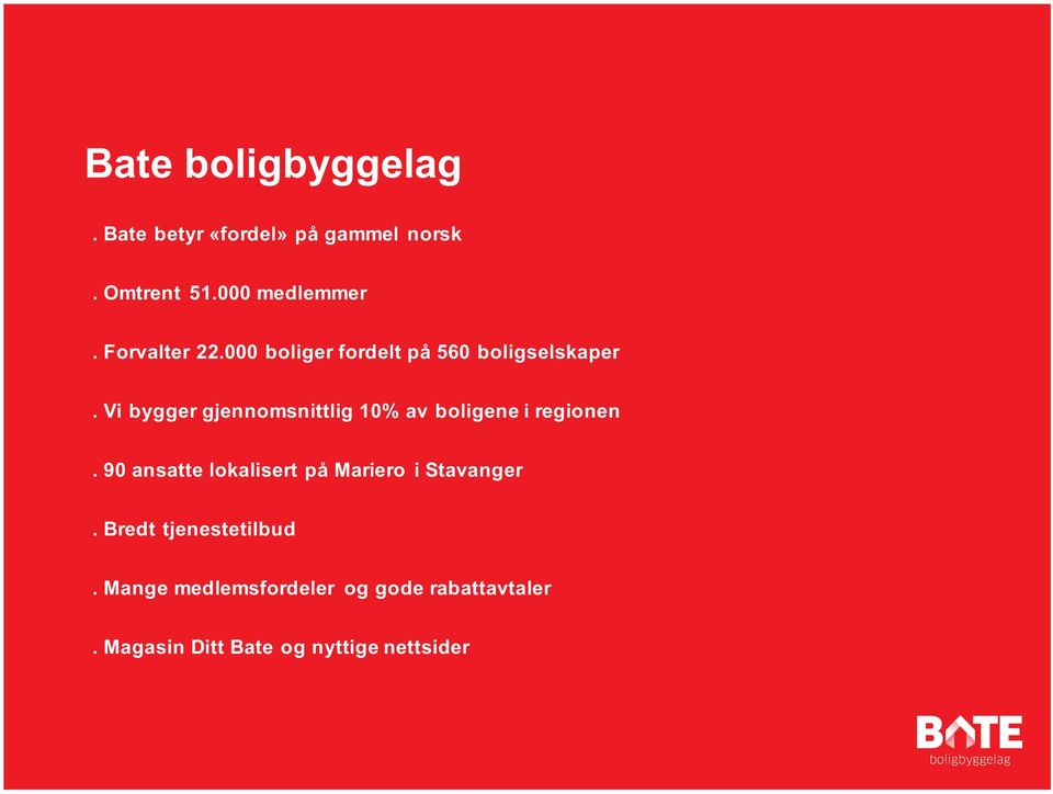 Vi bygger gjennomsnittlig 10% av boligene i regionen.