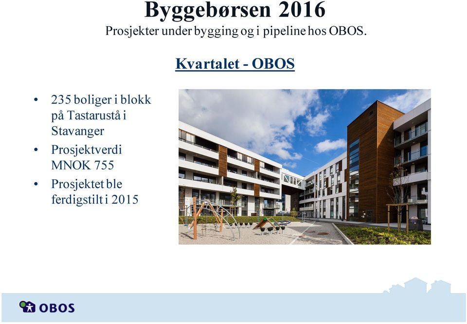 Kvartalet - OBOS 235 boliger i blokk på