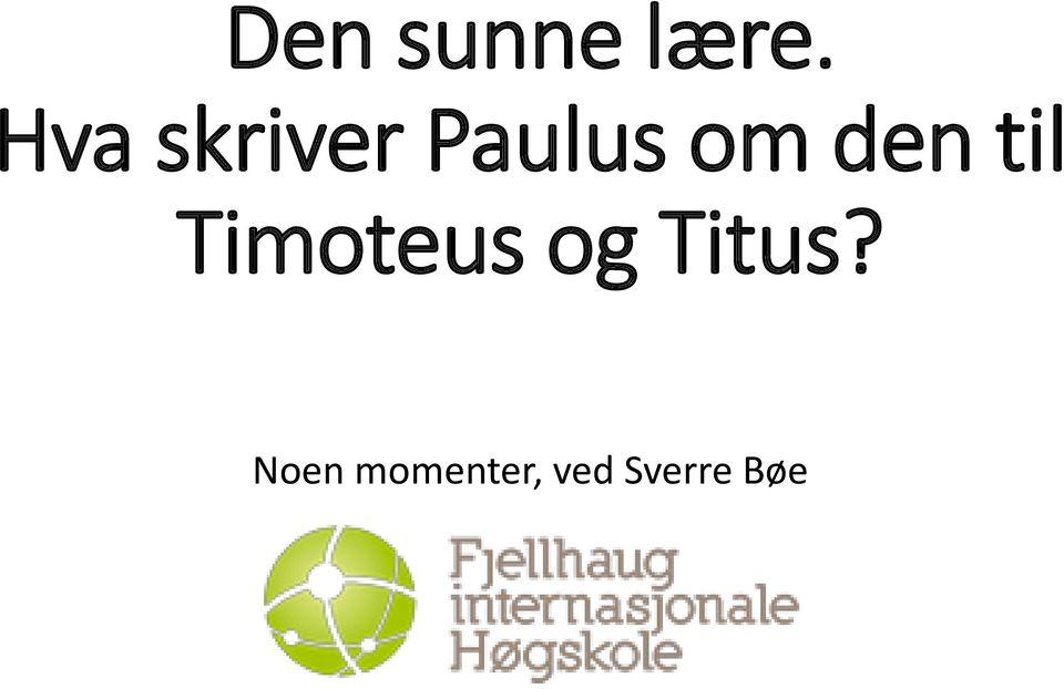 den til Timoteus og