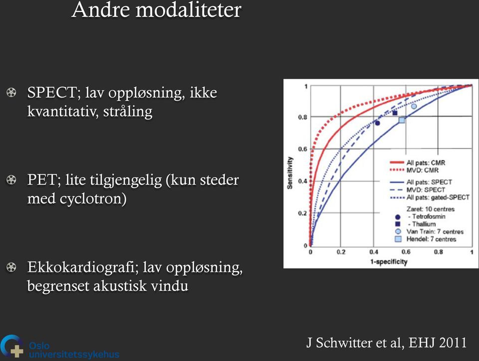 PET; lite tilgjengelig (kun steder med cyclotron)!