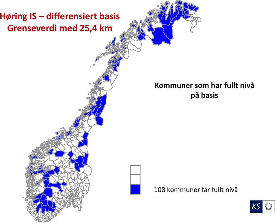 Kommuner som har fullt nivå