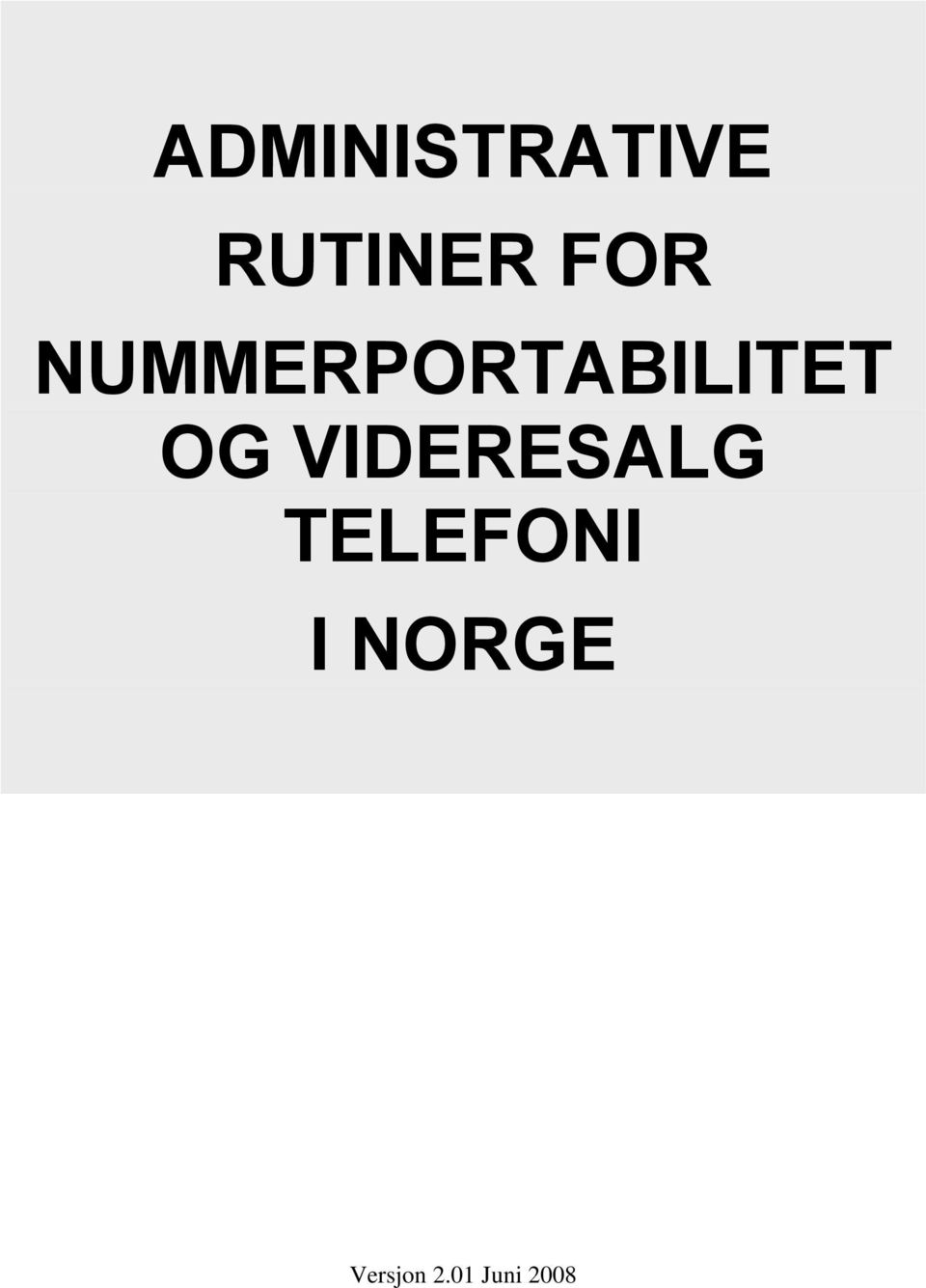 NUMMERPORTABILITET