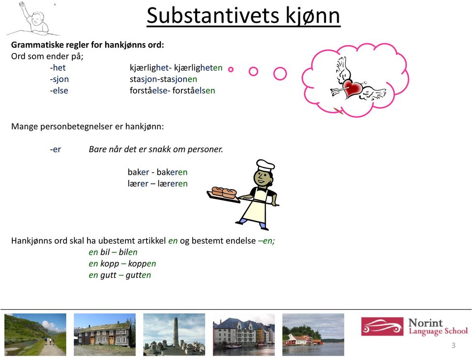 er hankjønn: -er Bare når det er snakk om personer.