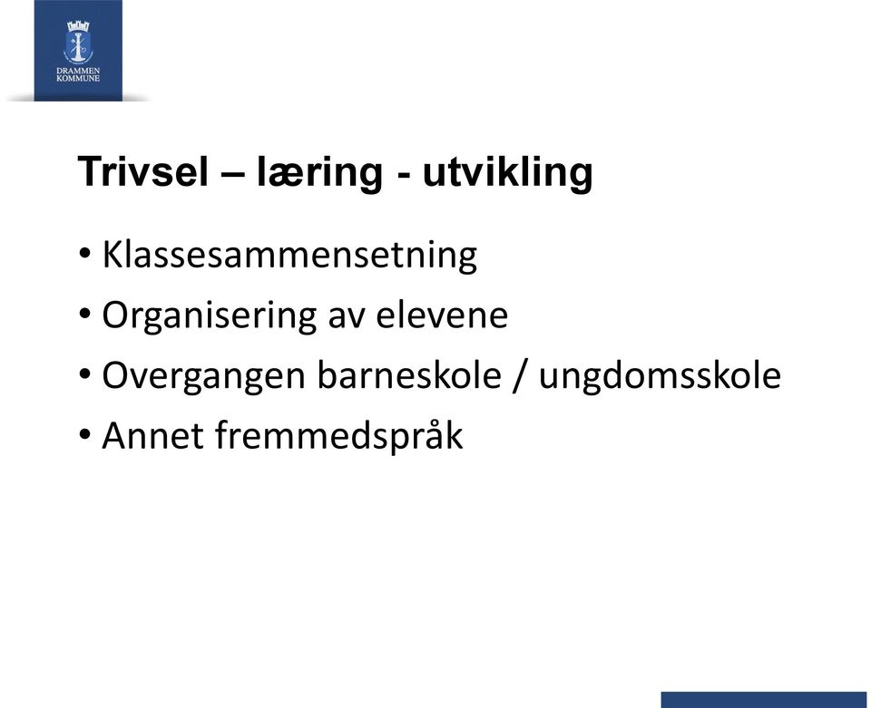 Organisering av elevene