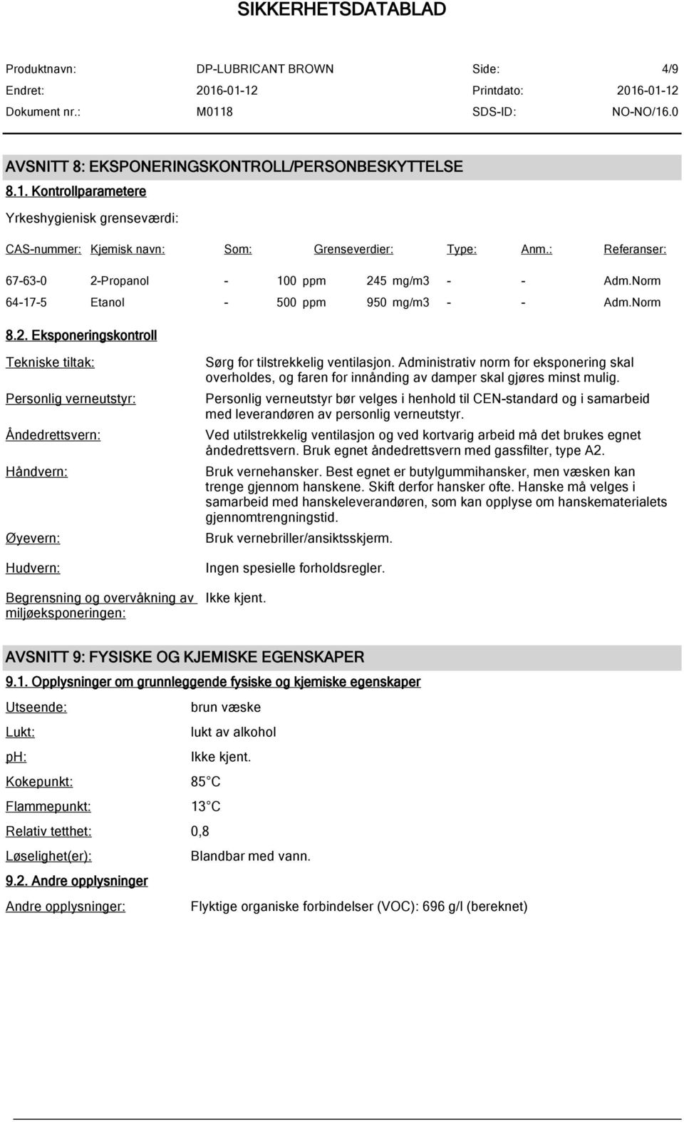 Propanol - 100 ppm 24