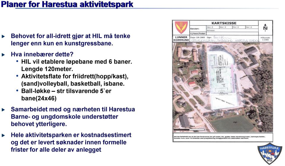 Aktivitetsflate for friidrett(hopp/kast), (sand)volleyball, basketball, isbane.