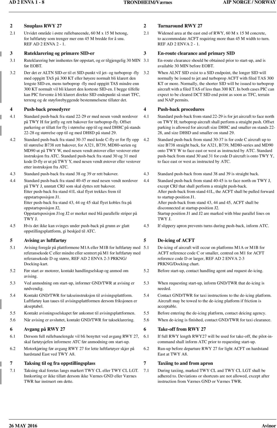 3 Ruteklarering og primære SID-er 3 