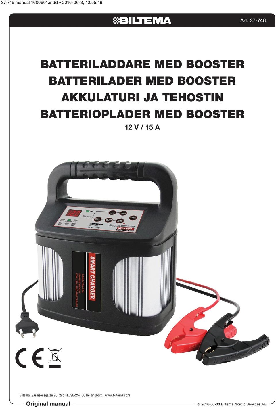 Batteriladdare med booster. Batterioplader med booster. Akkulaturi ja  tehostin - PDF Gratis nedlasting