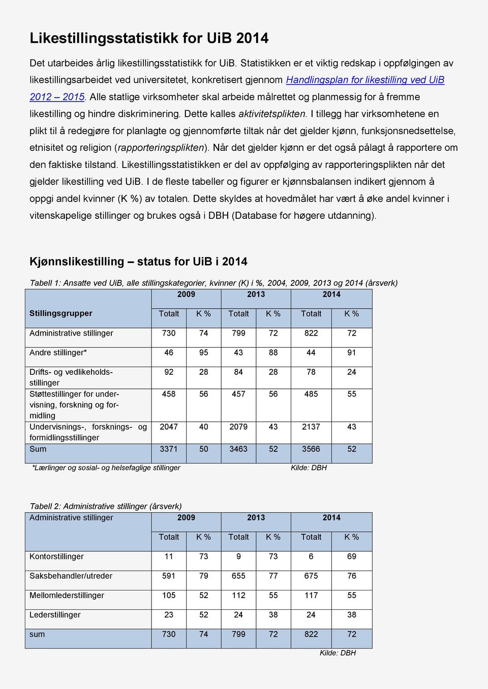 Alle statlige virksomheter skal arbeide målrettet og planmessig for å fremme likestilling og hindre diskriminering. Dette kalles aktivitetsplikten.