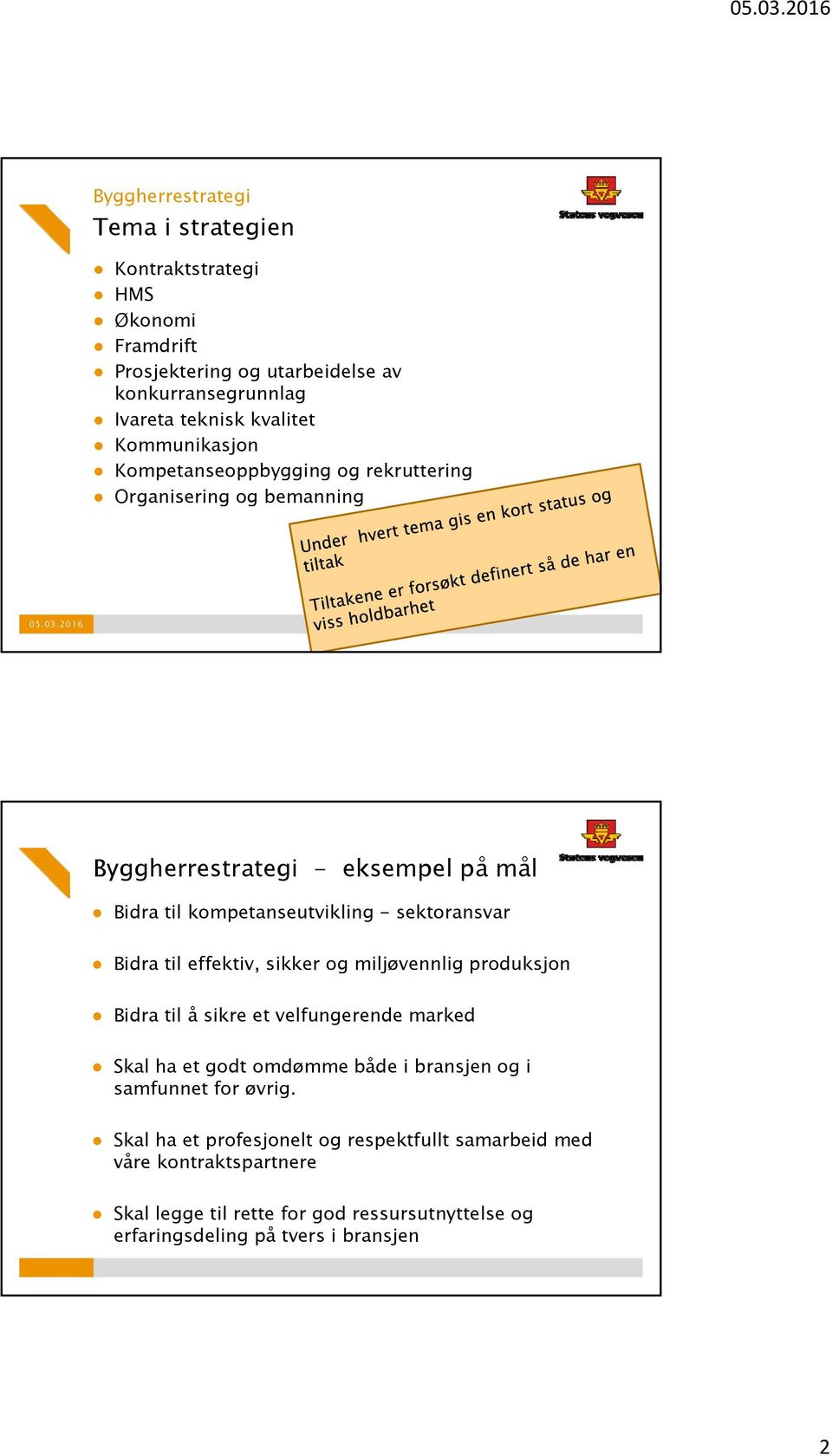 Bidra til effektiv, sikker og miljøvennlig produksjon Bidra til å sikre et velfungerende marked Skal ha et godt omdømme både i bransjen og i samfunnet for