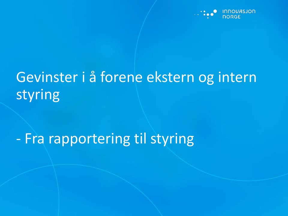 intern styring -