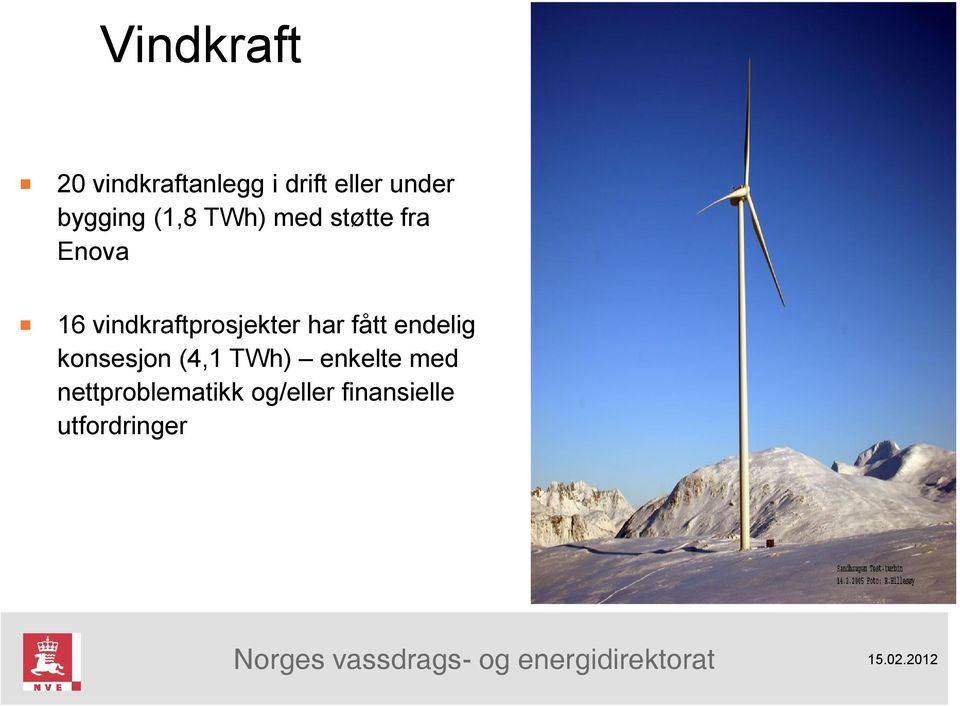 vindkraftprosjekter har fått endelig konsesjon (4,1