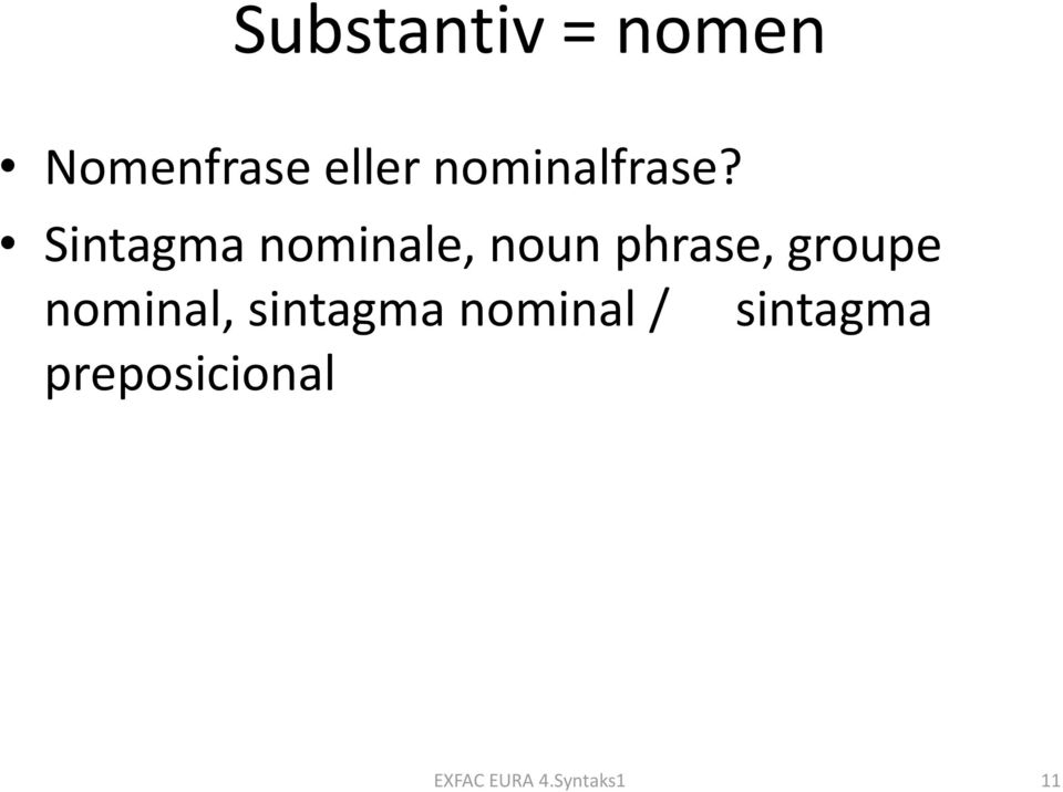 Sintagma nominale, noun phrase, groupe