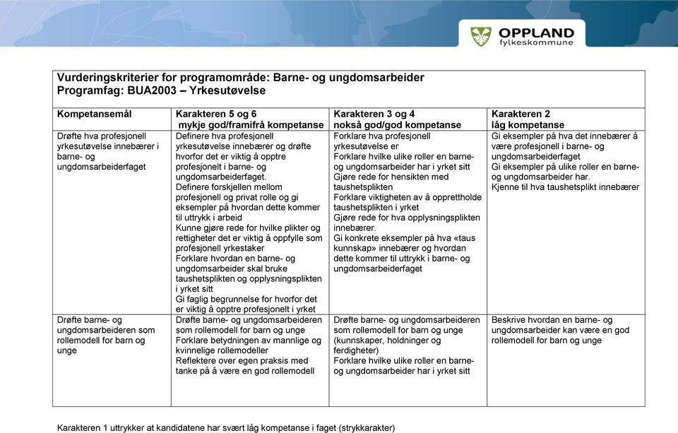 Definere forskjellen mellom profesjonell og privat rolle og gi eksempler på hvordan dette kommer til uttrykk i arbeid Kunne gjøre rede for hvilke plikter og rettigheter det er viktig å oppfylle som