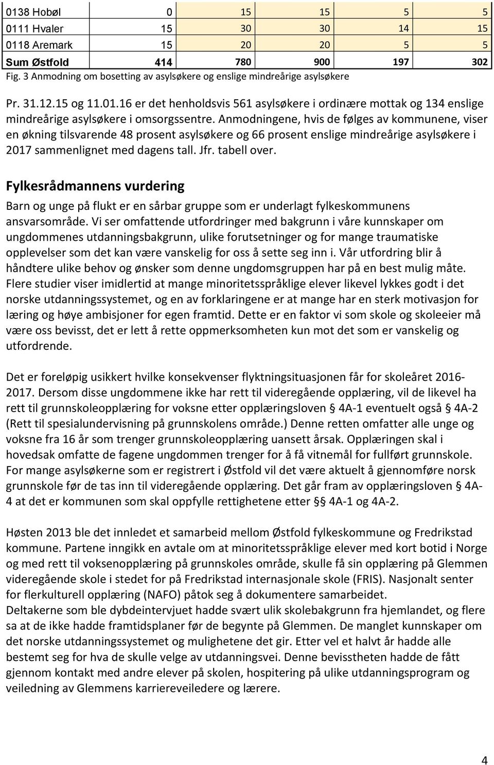 Anmodningene, hvis de følges av kommunene, viser en økning tilsvarende 48 prosent asylsøkere og 66 prosent enslige mindreårige asylsøkere i 2017 sammenlignet med dagens tall. Jfr. tabell over.