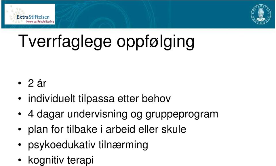 gruppeprogram plan for tilbake i arbeid