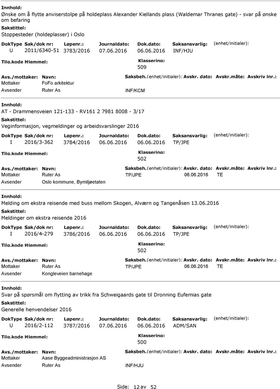 : FoFo arkitektur NF/KCM AT - Drammensveien 121-133 - RV161 2 7981 8008-3/17 Veginformasjon, vegmeldinger og arbeidsvarslinger 2016 2016/3-362 3784/2016 Avs.