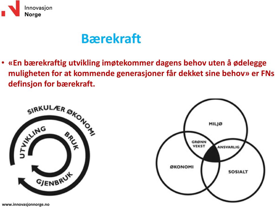 kommende generasjoner får dekket sine behov» er