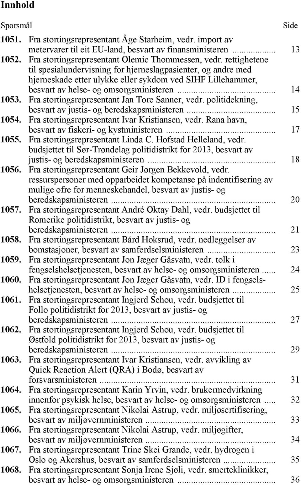 rettighetene til spesialundervisning for hjerneslagpasienter, og andre med hjerneskade etter ulykke eller sykdom ved SIHF Lillehammer, besvart av helse- og omsorgsministeren... 14 1053.