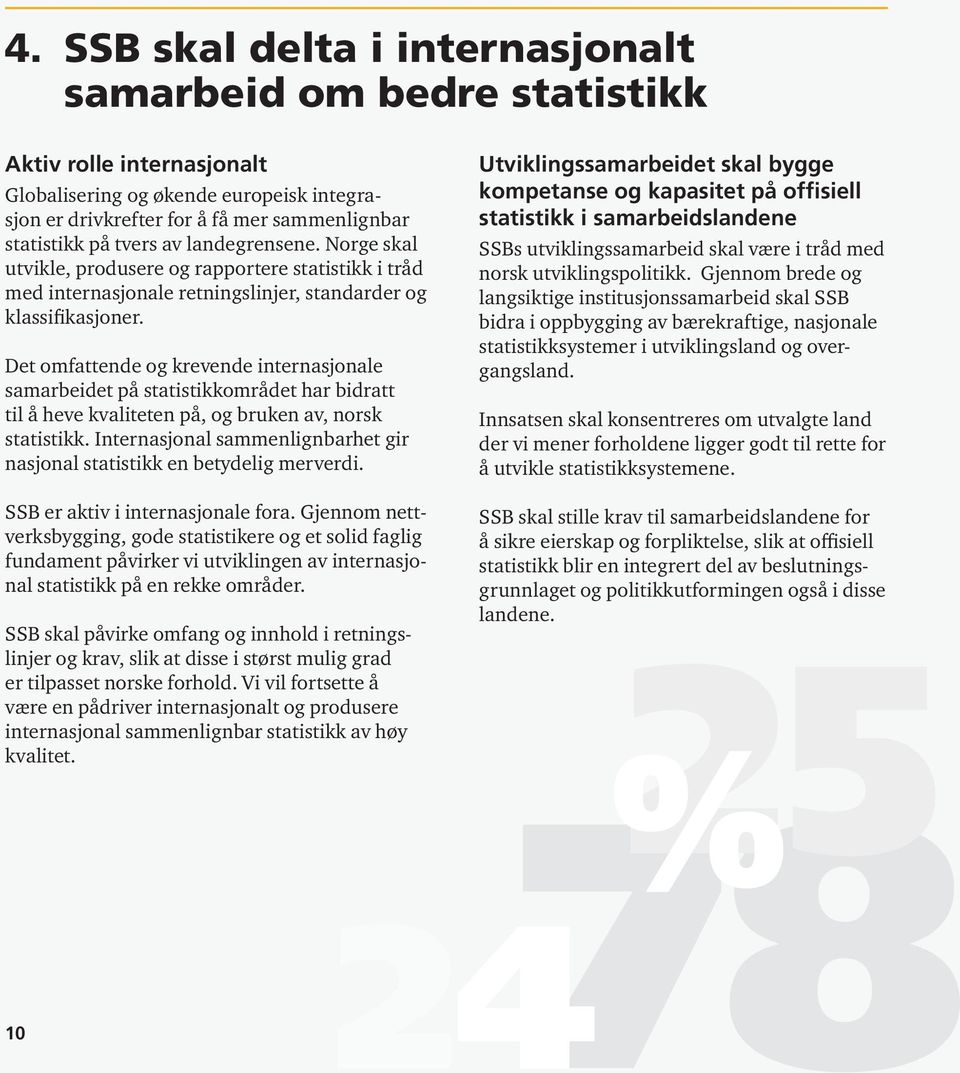 Det omfattende og krevende internasjonale samarbeidet på statistikkområdet har bidratt til å heve kvaliteten på, og bruken av, norsk statistikk.