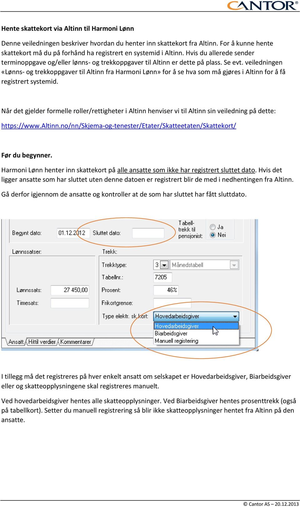 altinn skattekort