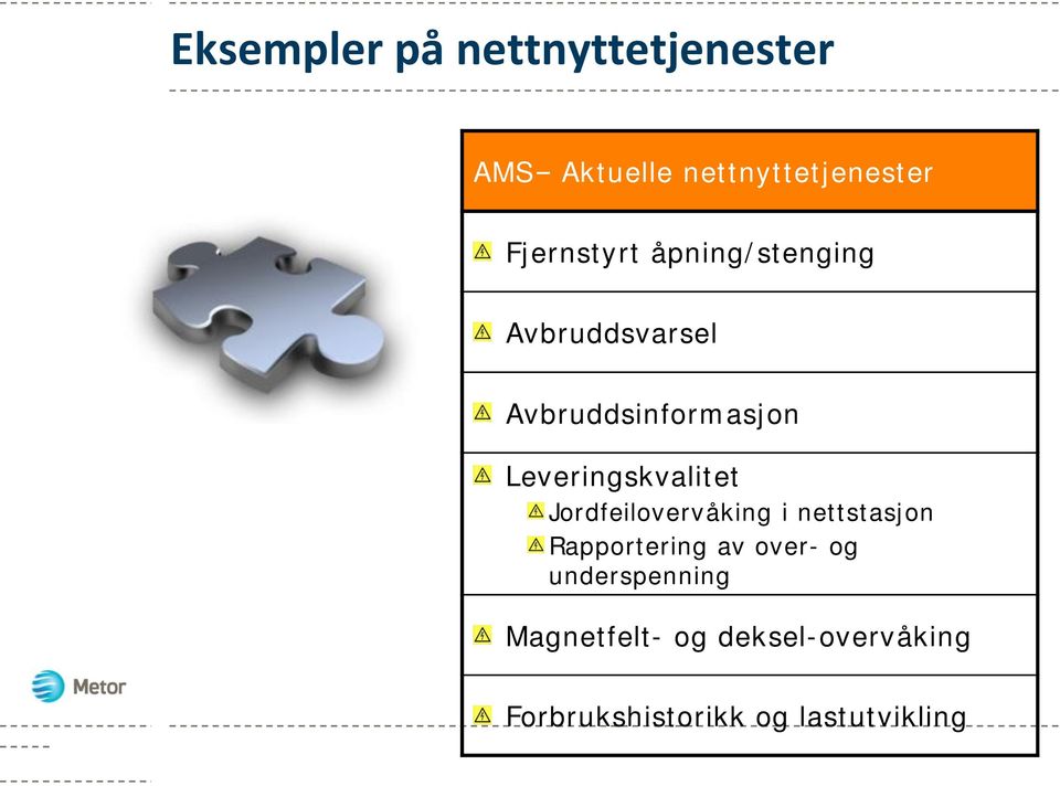 Leveringskvalitet Jordfeilovervåking i nettstasjon Rapportering av