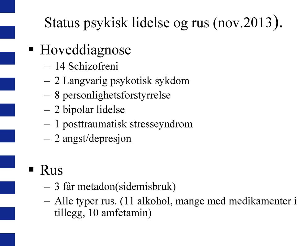 personlighetsforstyrrelse 2 bipolar lidelse 1 posttraumatisk stresseyndrom