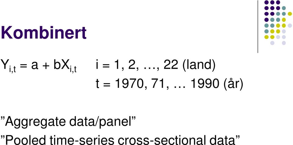 1990 (år) Aggregate data/panel