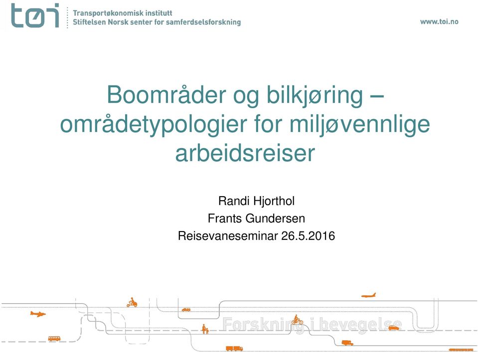 miljøvennlige arbeidsreiser