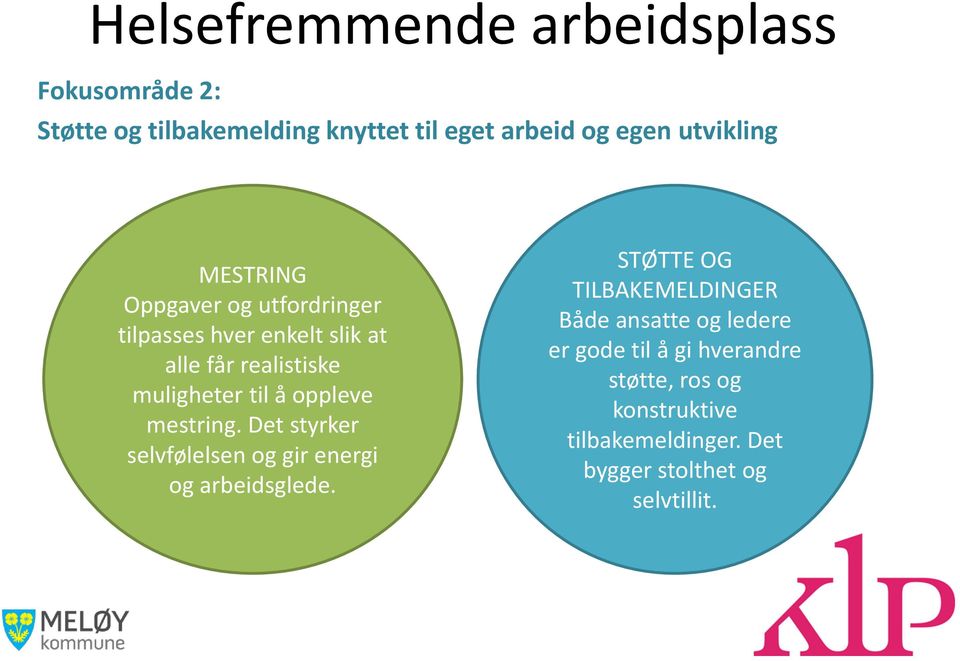 Det styrker selvfølelsen og gir energi og arbeidsglede.