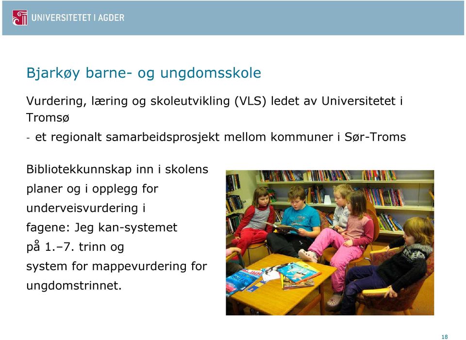 Sør-Troms Bibliotekkunnskap inn i skolens planer og i opplegg for